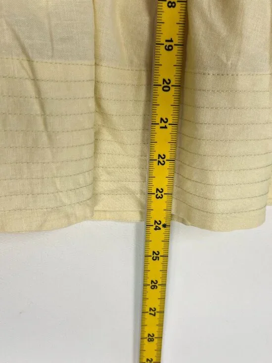 NWOT Farm Rio Lea One Shoulder Off-White Linen Blend Mini Dress Size M 3D Petal - Picture 15 of 16